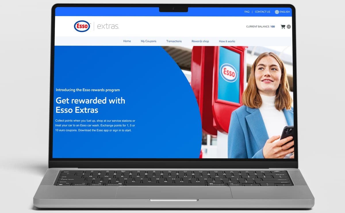 Esso Extras rewards programme: collect points when you fill up and shop